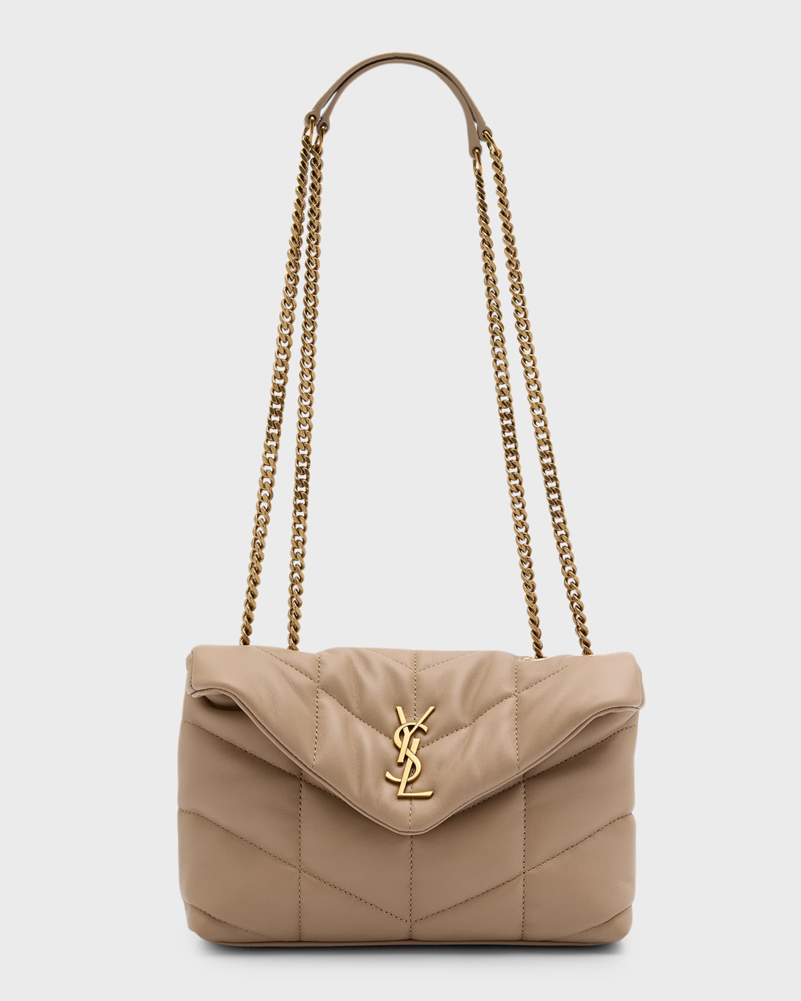 Lou Puffer Toy YSL Shoulder Bag in Quilted Leather | Neiman Marcus