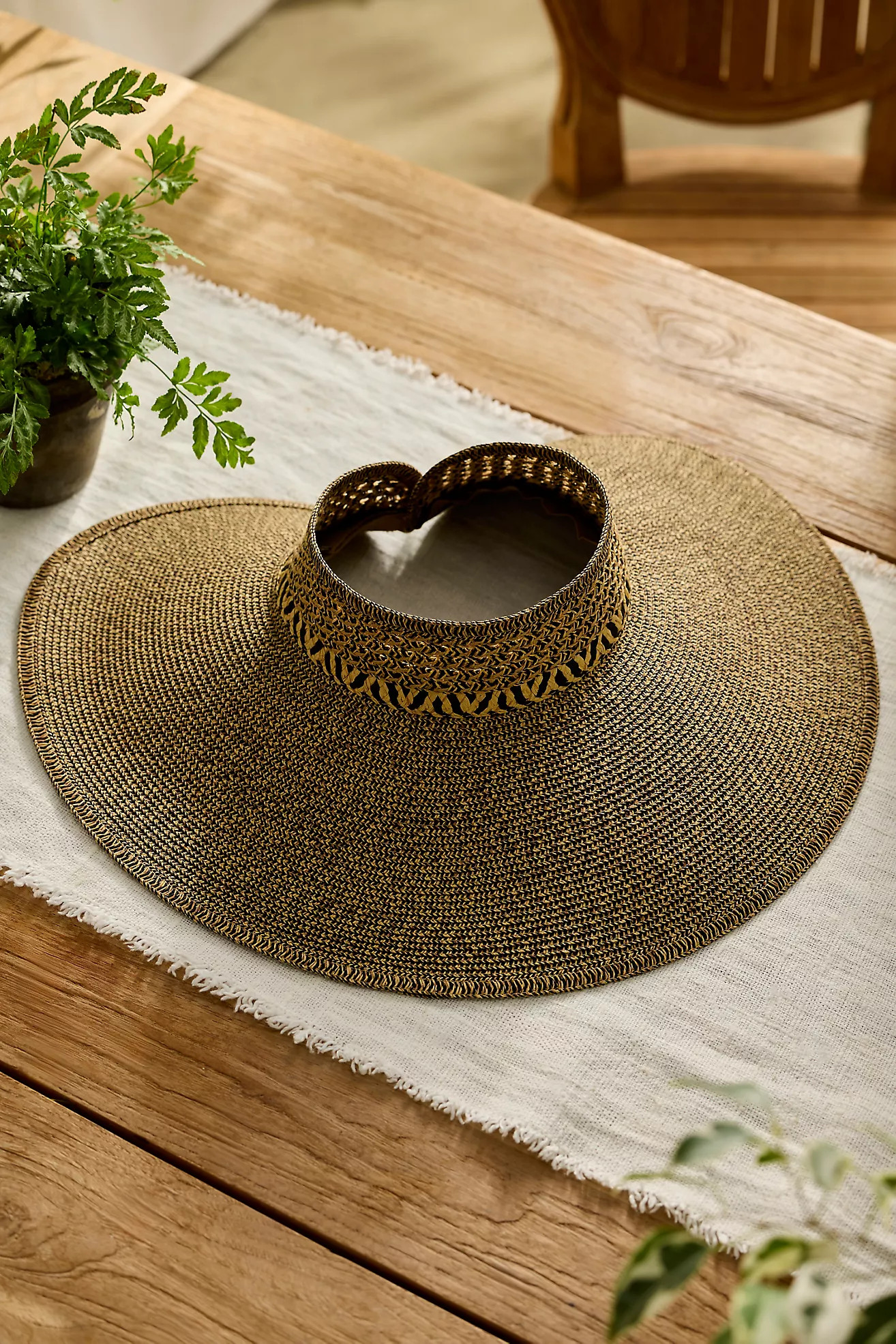 Wide Brim Woven Sun Visor | Terrain