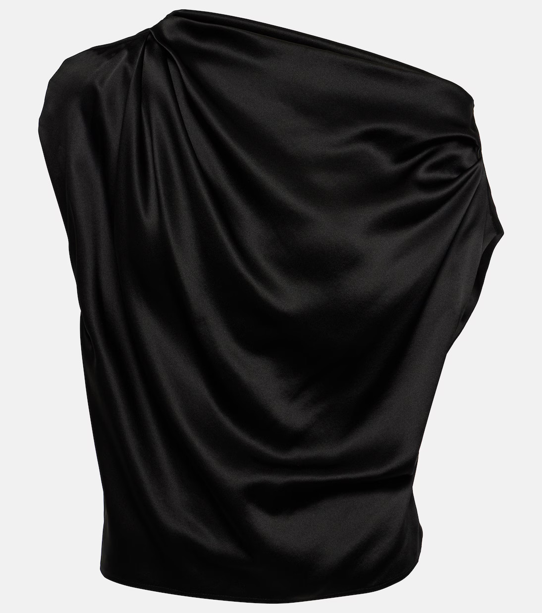 Draped one-shoulder silk top | Mytheresa (US/CA)