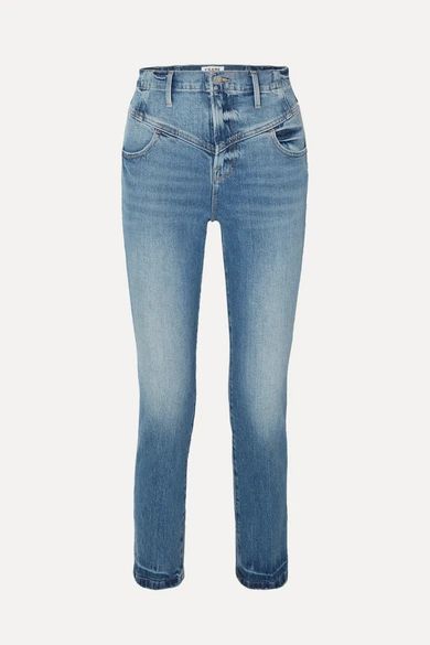 FRAME
				
			
			
			
			
			
				Retro V Yoke high-rise straight-leg jeans
				£250 | NET-A-PORTER (UK & EU)