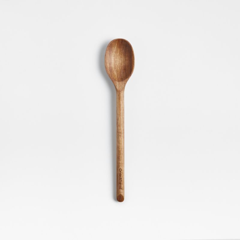 Small Acacia Wood Serving Spoon + Reviews | Crate & Barrel | Crate & Barrel