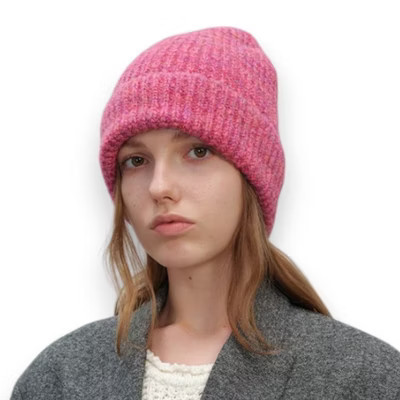 Anna-Kaci Soft Knit Winter Beanie with Warm Thick Ribbed Texture, Pink | Target