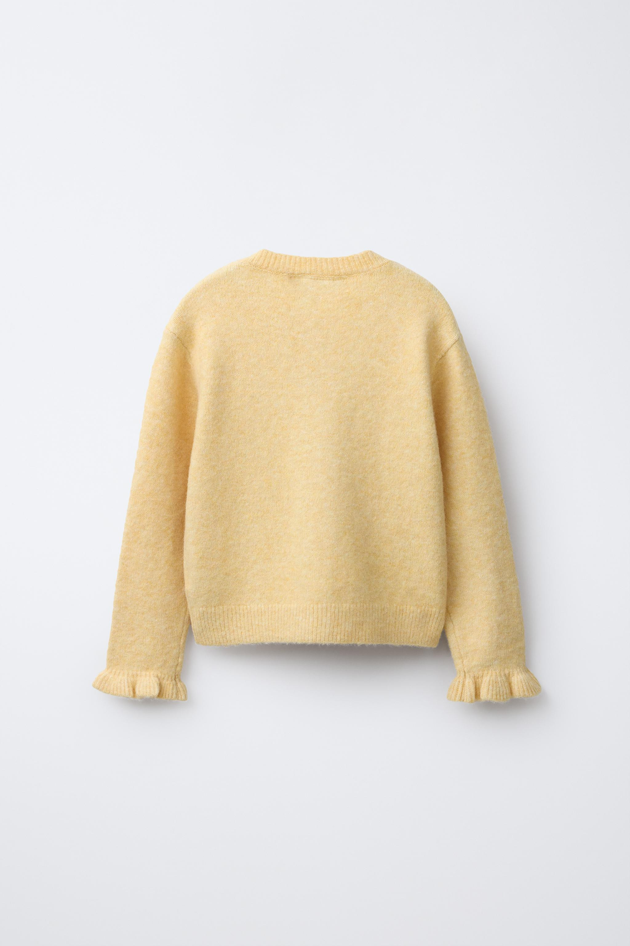 RUFFLED WOOL BLEND CARDIGAN | Zara US