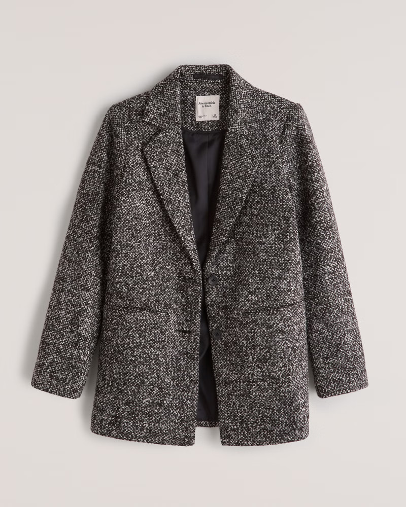 Women's Nubby Blazer Coat | Women's New Arrivals | Abercrombie.com | Abercrombie & Fitch (US)