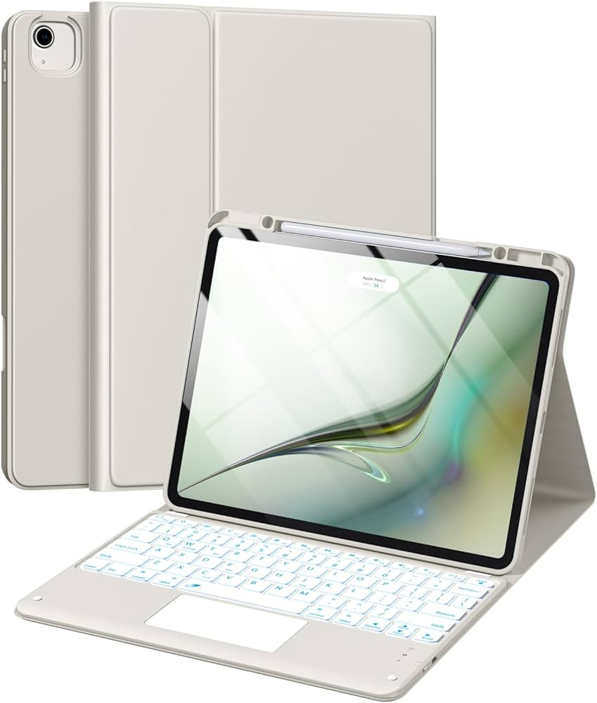 Harvopu for iPad Air 13 Inch & Pro 12.9 Case with Keyboard - Multi-Touch Trackpad, 7 Colors Backl... | Amazon (US)