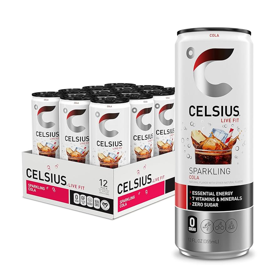 CELSIUS Sparkling Cola, Functional Essential Energy Drink 12 Fl Oz (Pack of 12) | Amazon (US)