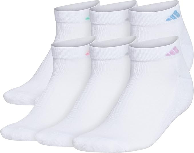 adidas Women's Athletic Cushioned Cut Socks (6-pair) Low Profile Arch Compression for a Secure Fi... | Amazon (US)