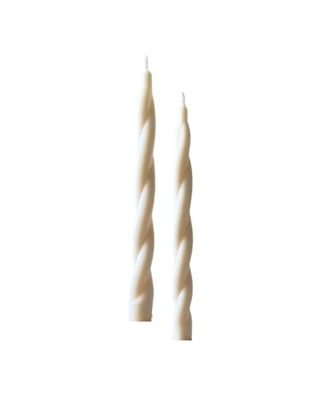 Ivory Twisted Taper Candle | Brooke & Lou | Brooke and Lou