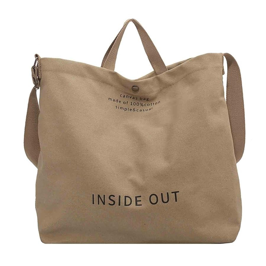 Women's Canvas Tote Shoulder Bag - Large Fashion Retro Letter Handbag | Amazon (US)