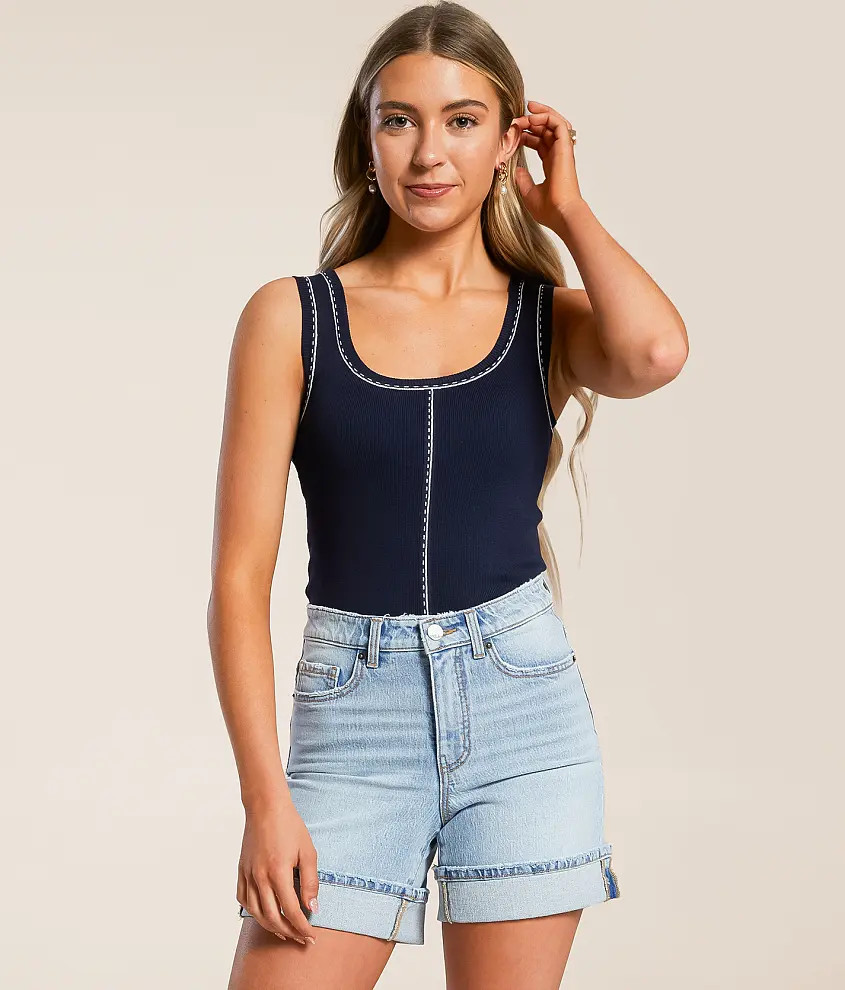 Contrast Stitch Tank Top | Buckle