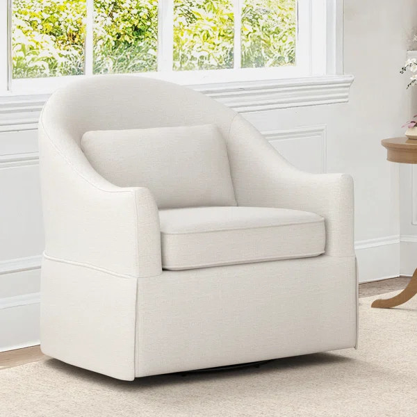 Martha 30.3 ″ Wide Upholstered Swivel Barrel Accent Chair | Wayfair North America