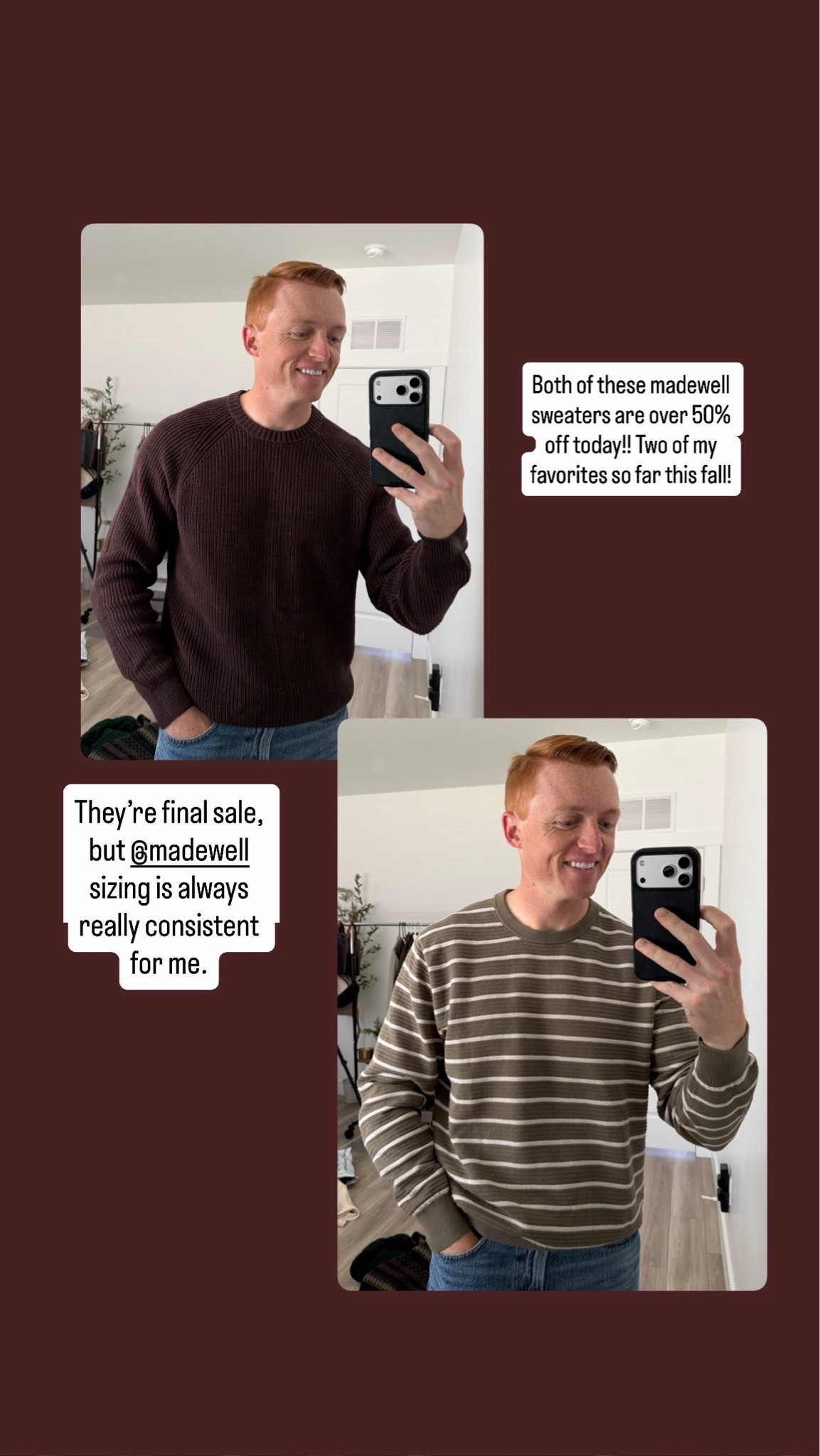 Great madewell sweaters over 50% off.

#LTKMens