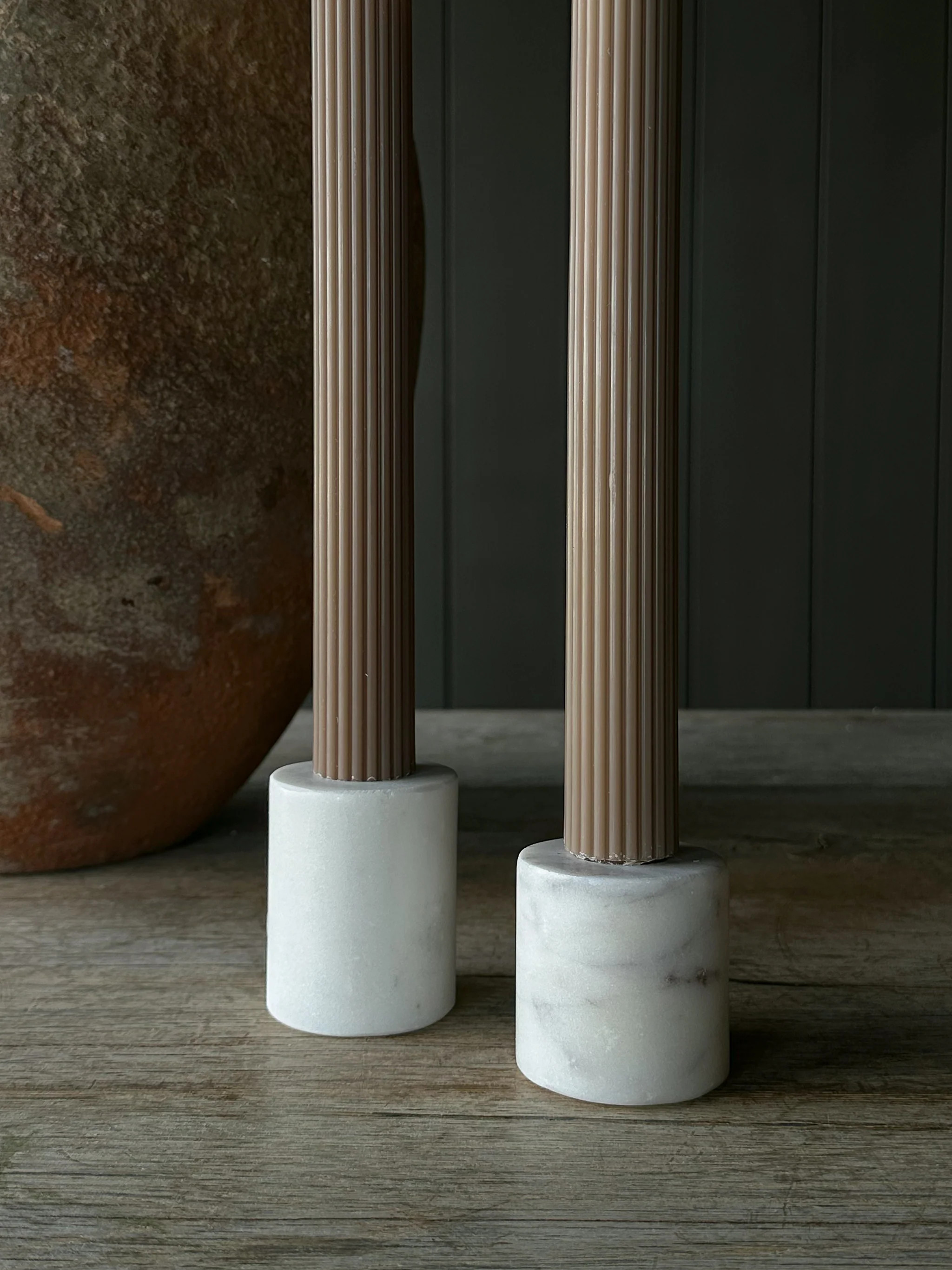 Minimalist Marble Candle Holder Set | Well Worn Interiors