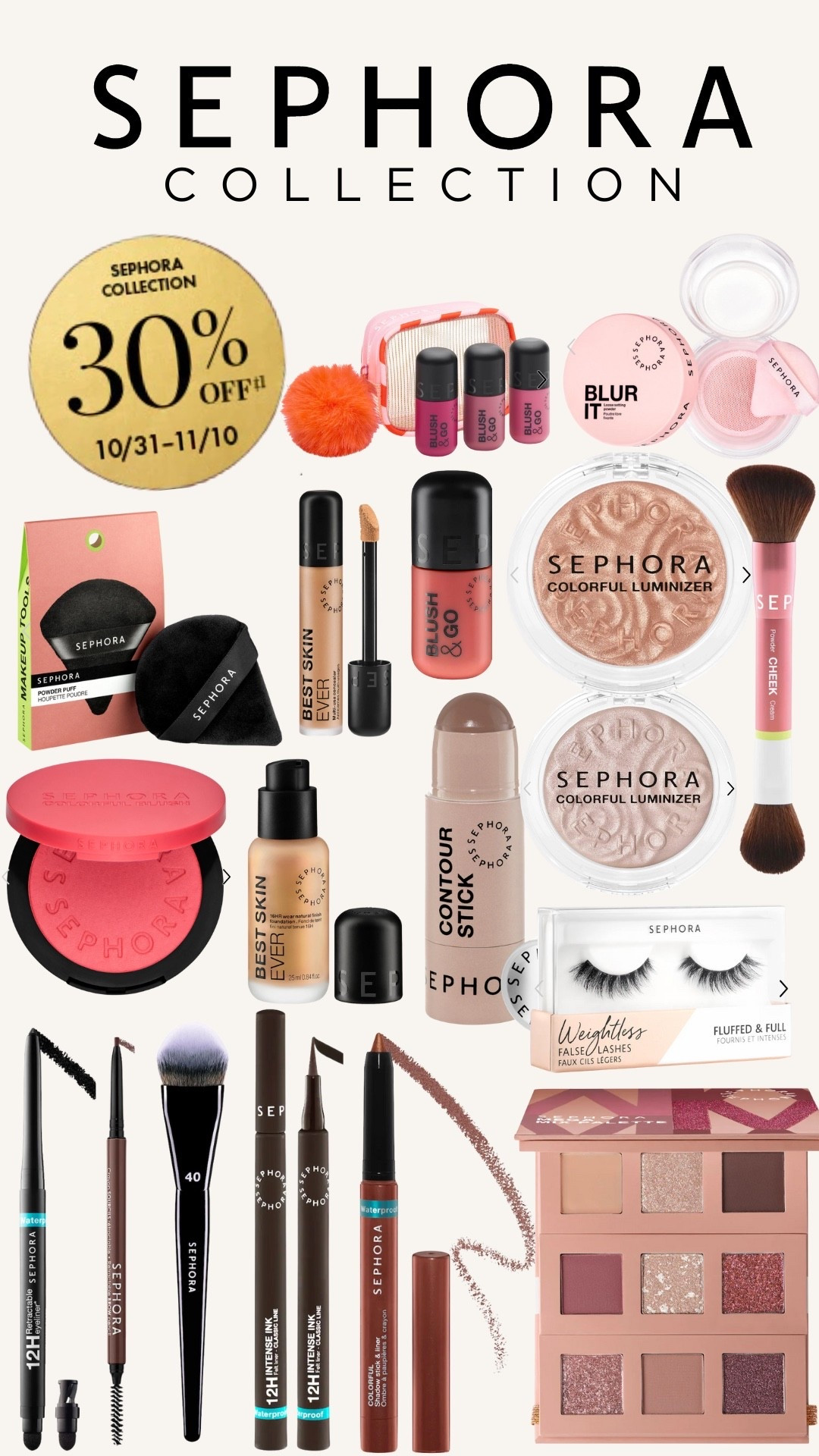 30% off Sephora collection until the 10th! ❤️

#LTKGiftGuide #LTKHoliday #LTKSaleAlert