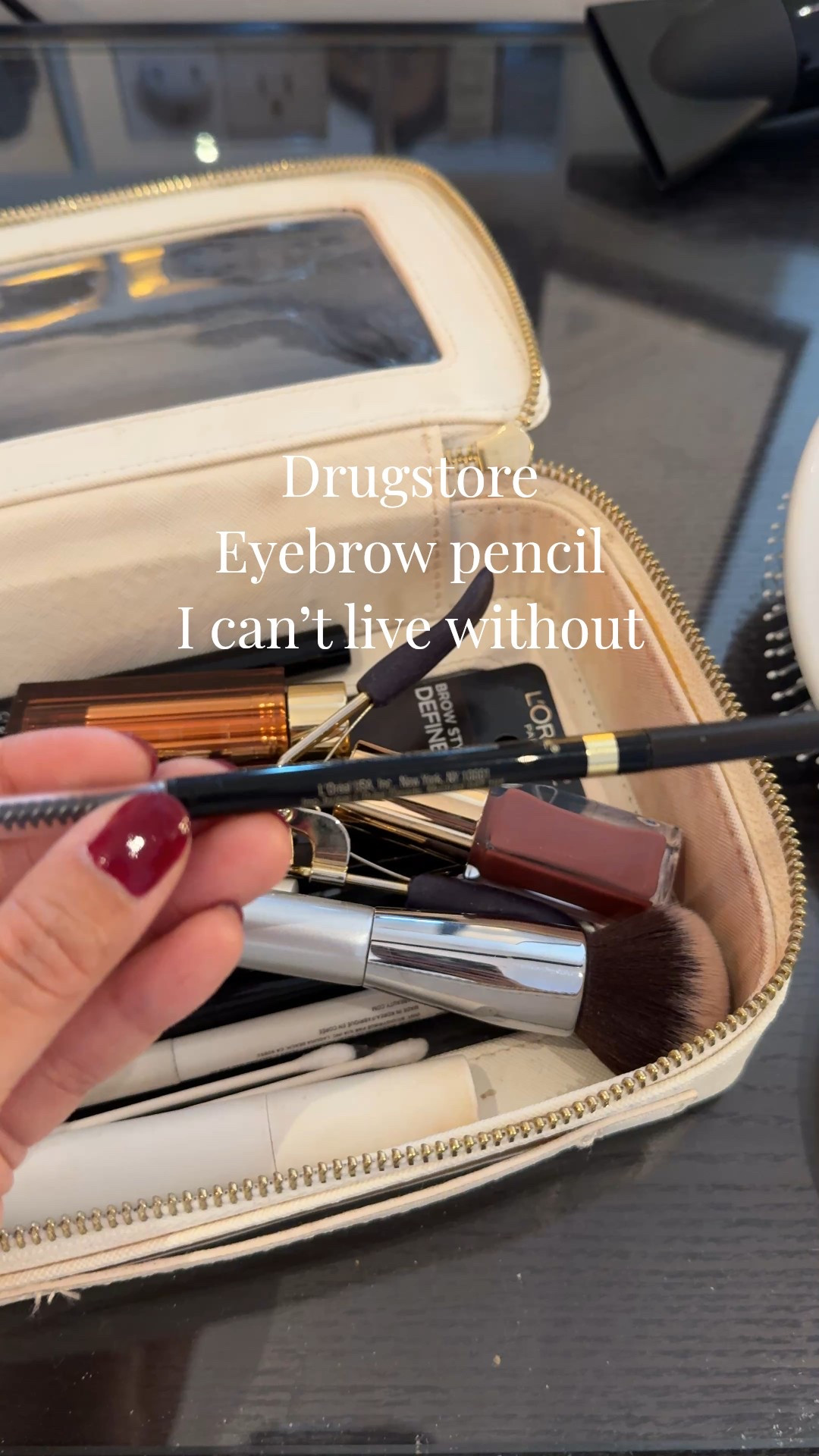 Travel style. Makeup essentials in my travel bag. Quick makeup routine  
- Clear makeup bag is great for travel for its size, durability, and easy to see what you have in it. I also have the bigger size and keep them on my bathroom counter since they look pretty too. 
- Cushion foundation is a great clean-er option Kbeauty product. Won’t crack or spill during travel. Easy to use pat on formula that leaves a dewy finish. 
- Brow pencil and brow gel are a must for me.  I always keep a backpack brow pencil in my bag too. 
- Clean beauty mascara that has been my all around favorite for years. I just got it in the dark brown color and love that shade for daytime no makeup look. 
- Blush stick is another easy to travel beauty product because it won’t spill or crack. My shades are  tan line or toasted teddy. 
- Lip oil that has color like a lip gloss. I layer over lipstick for more impact. These clean formulas have also been my go to for years. My newest color additions are lipstick in ginger peach shade  and lip oil in biarritz. 


#LTKBeauty #LTKOver40 #LTKTravel