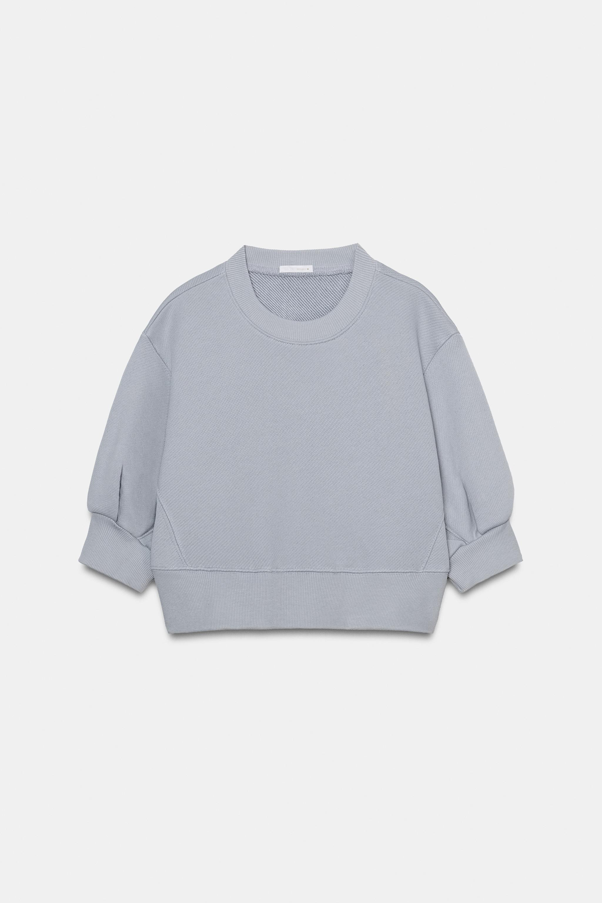 VOLUME CROPPED SWEATSHIRT | Zara US