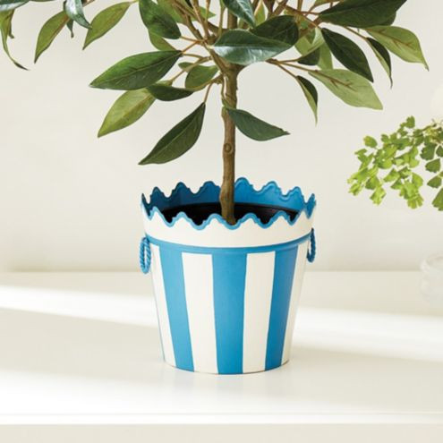 BW Hart Cache Pot Blue & White Hand Finished Decorative Accent | Ballard Designs, Inc.