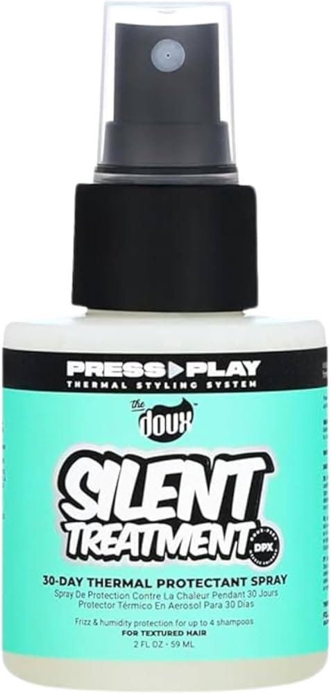 The Doux SILENT TREATMENT Anti-Frizz Heat Protectant Spray for Curly Hair – 30-Day Humidity Shi... | Amazon (US)