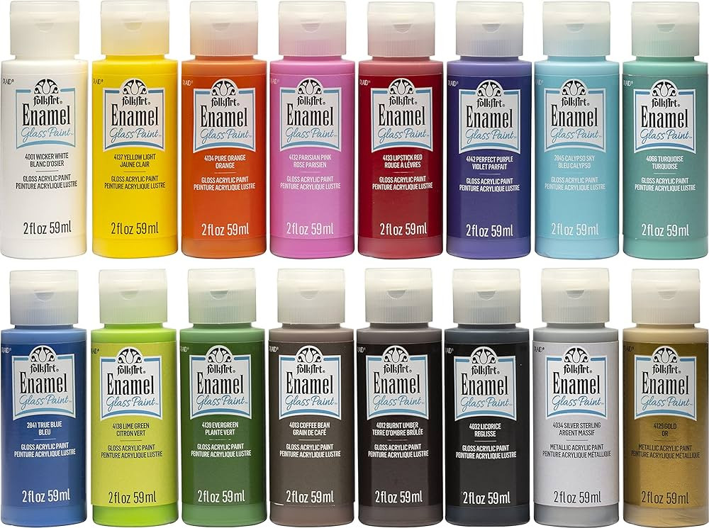 FolkArt Gloss Finish Acrylic Enamel Craft Set Designed for Beginners and Artists, Non-Toxic Formu... | Amazon (US)
