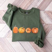 Pumpkin Sweatshirt, Fall Sweatshirt, Thanksgiving Sweater, Halloween Patch Shirt, Women's Cute Shirt | Etsy (US)