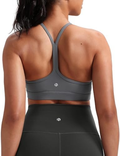 HeyNuts to Freest Womens Y Back Sports Bra, Low Impact Spaghetti Thin Strap Racerback Wirefree Wo... | Amazon (US)