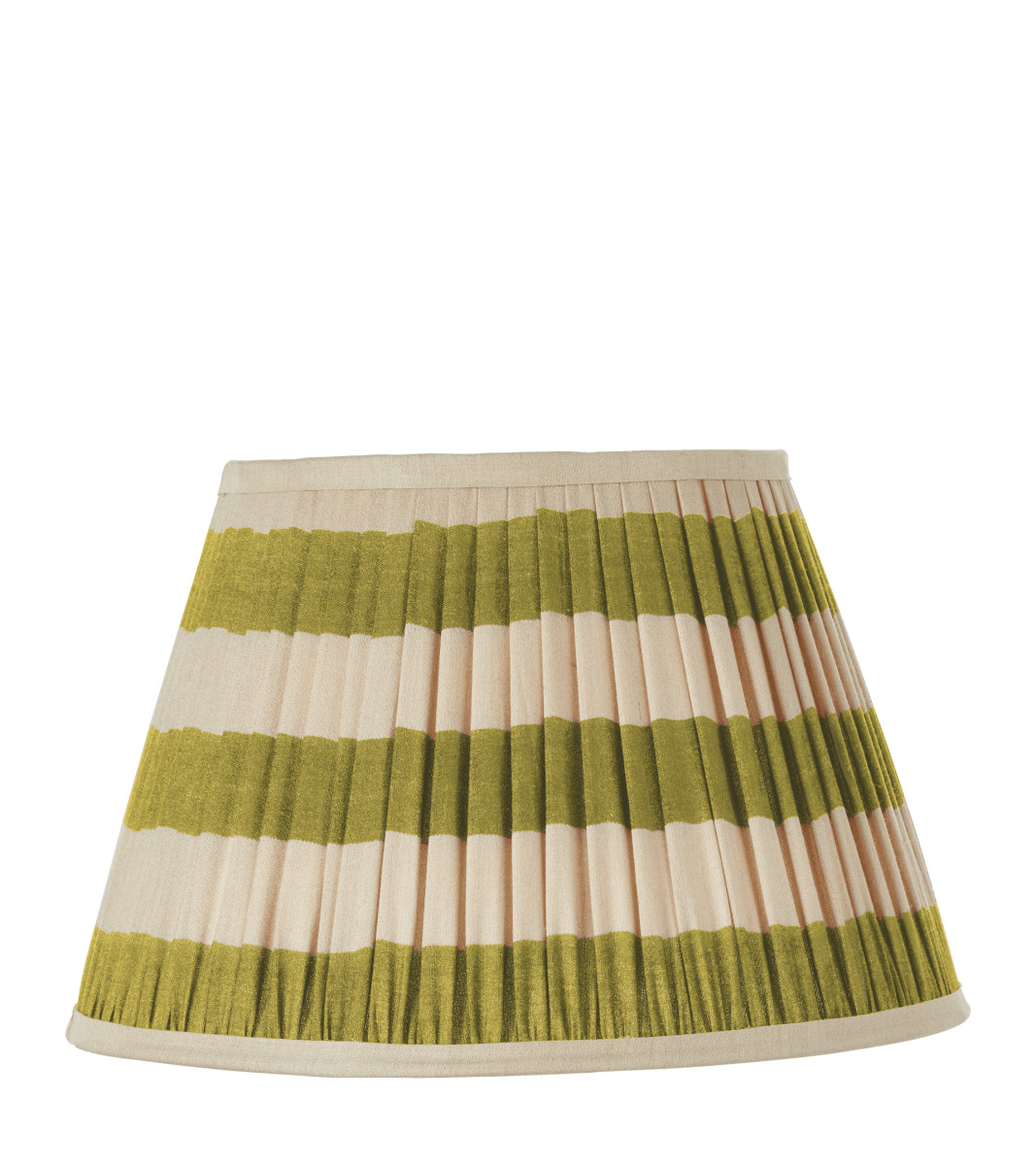 Warna Silk Pleated Lampshade 14in- Lime | OKA US