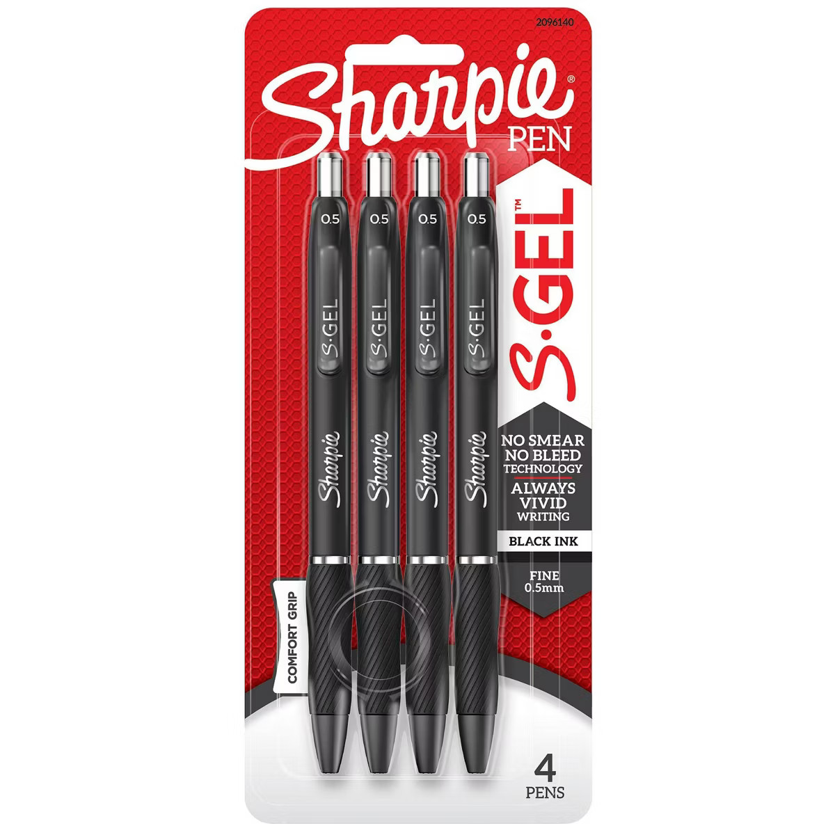 Sharpie S-Gel 4pk Gel Pens 0.5mm Fine Tip Black | Target