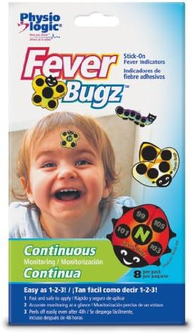 Physio Logic Fever-Bugz Stick-On Fever Indicator, Allows to Continuously Monitor Fever or Temper... | Amazon (US)
