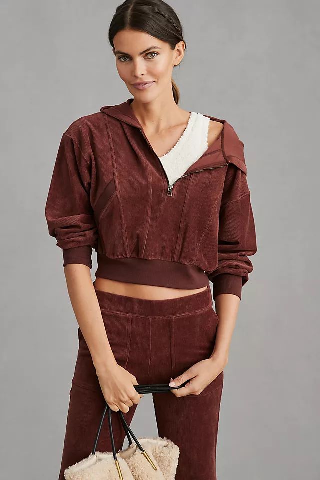 Daily Practice by Anthropologie Velour Corduroy Hoodie | Anthropologie (US)