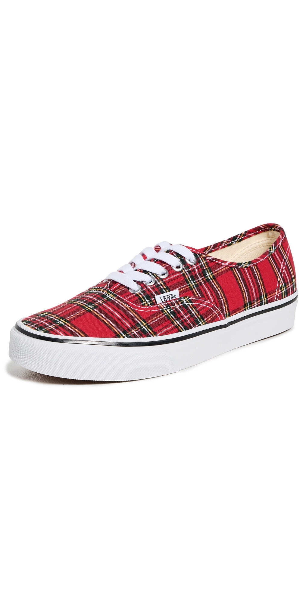 Vans Authentic Sneakers Plaid Red M 5.5/ W 7 | Shopbop