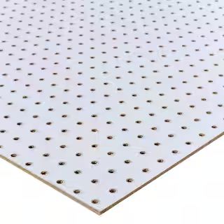 48 in. H x 24 in. W White Pegboard 109099 | The Home Depot