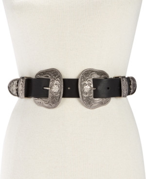 Steve Madden Double-Buckle Western Belt | Macys (US)