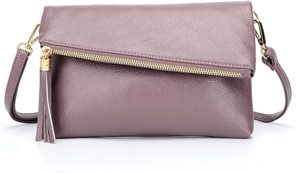 Foldover Purse Evening Envelope Clutch Tassel Crossbody Bag Black Lightweight Wristlet Simple Bag... | Amazon (US)