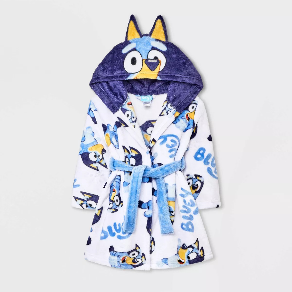 Toddler Bluey Cosplay Hooded Robe - White | Target