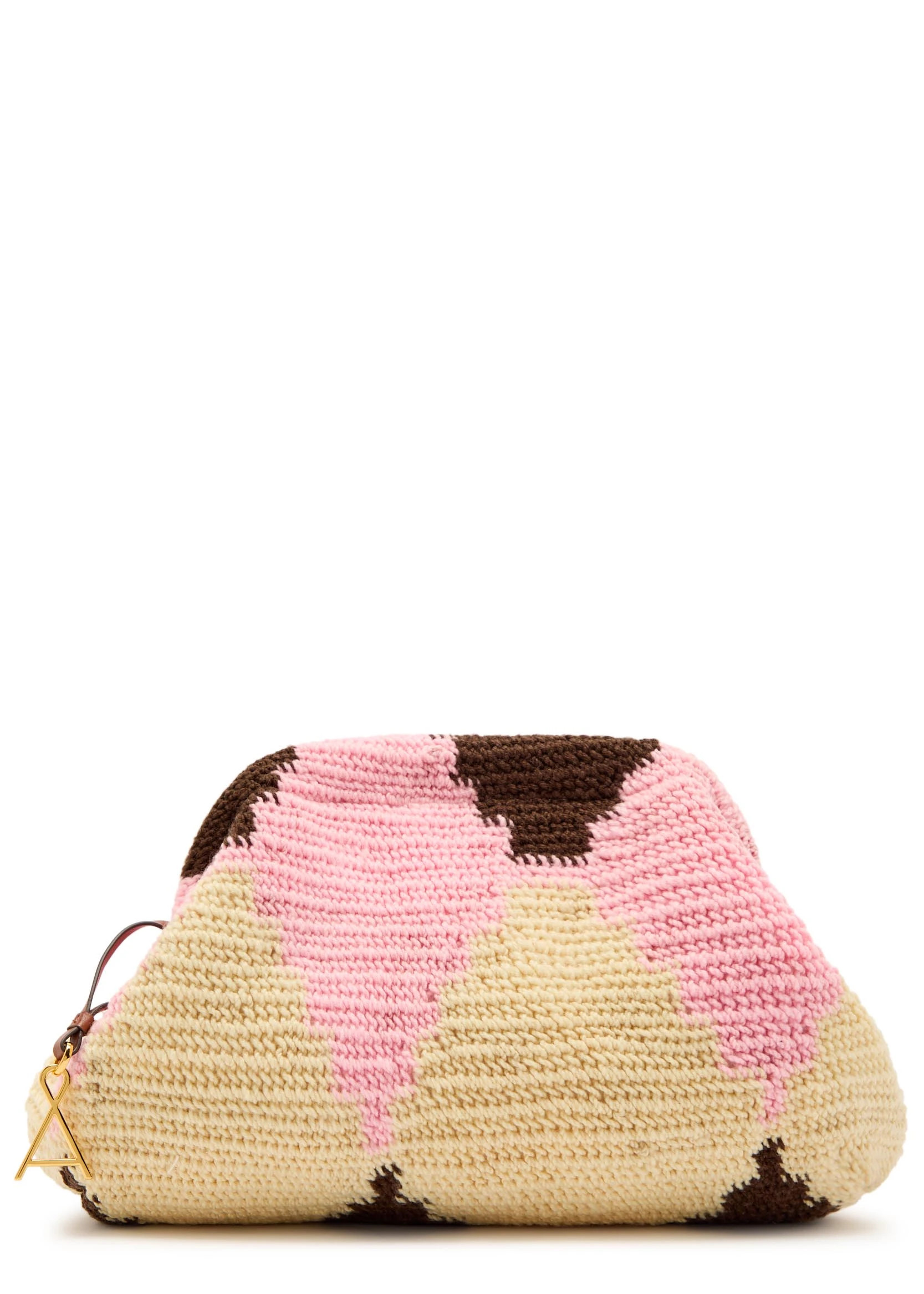 Bilum patterned wool-blend clutch | Harvey Nichols