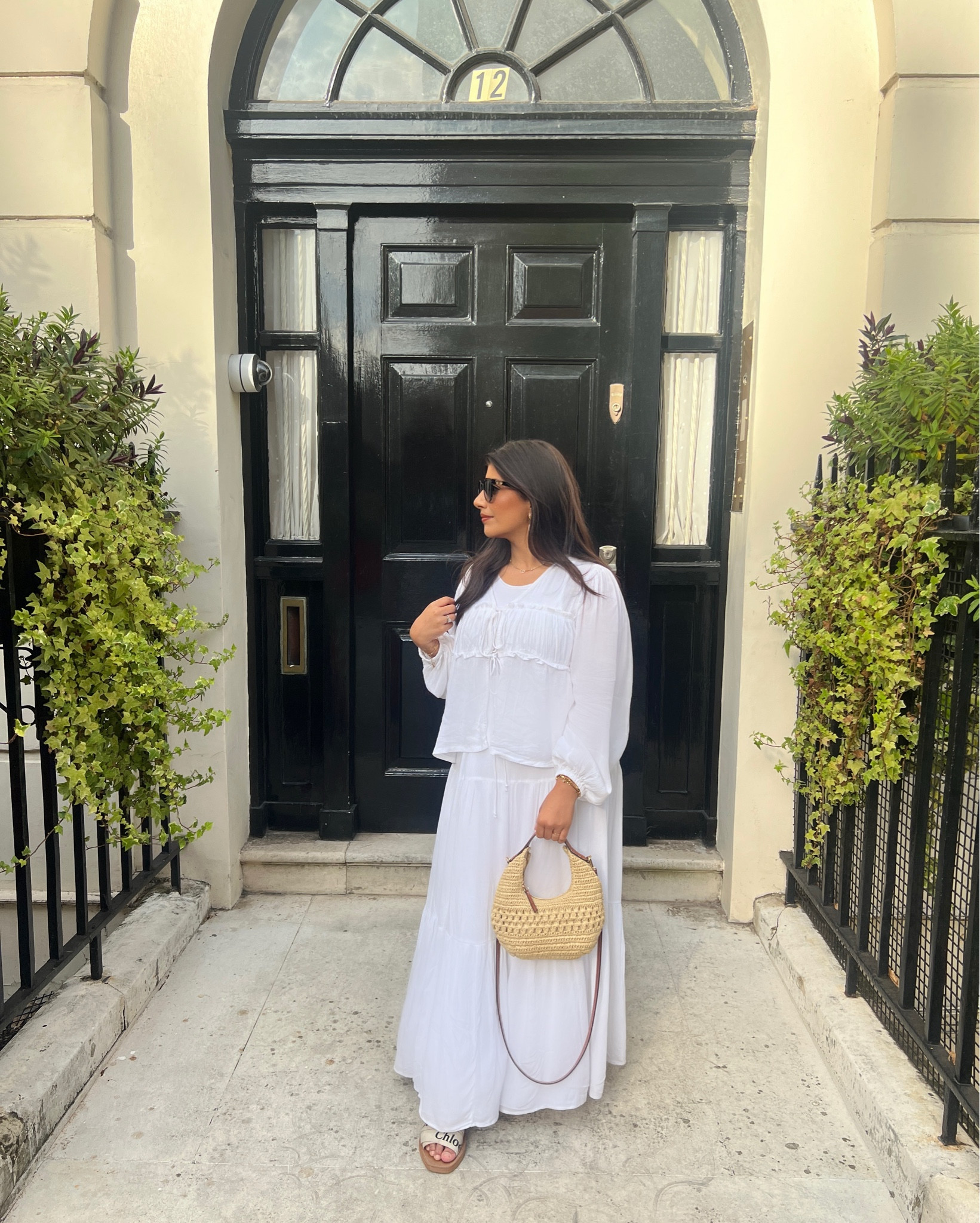 pretty white outfits for the summer 

* size 10 in the top and skirt 