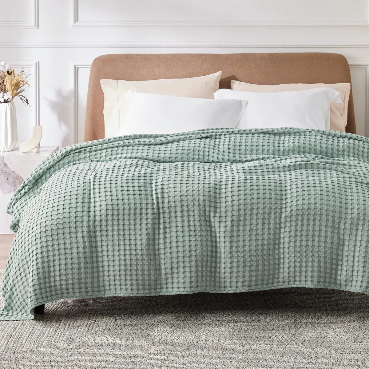 Bedsure 279gsm Cotton & Rayon from Bamboo Waffle Blanket GentleSoft™️ | Wayfair North America