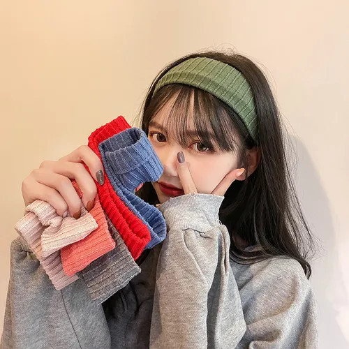 Show Mind - Plain Knit Face Wash Headband | YesStyle Global