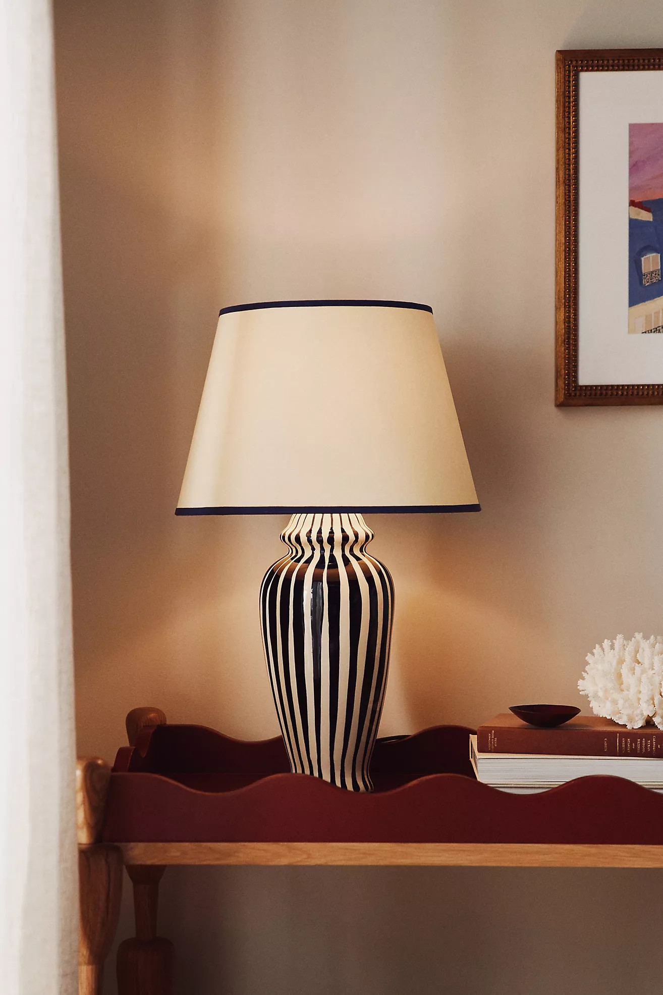Pooky The Lottie Striped Ceramic Table Lamp | Anthropologie (US)