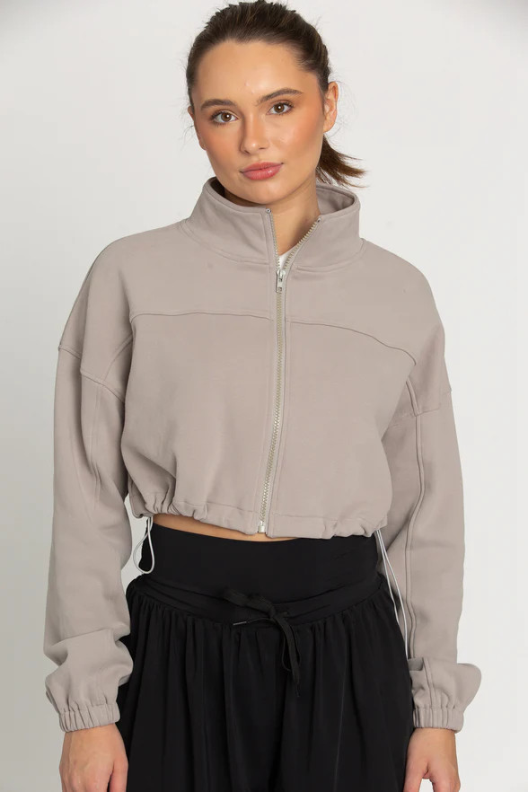 Misty Cinched Zip-Up Jacket | Gold Hinge