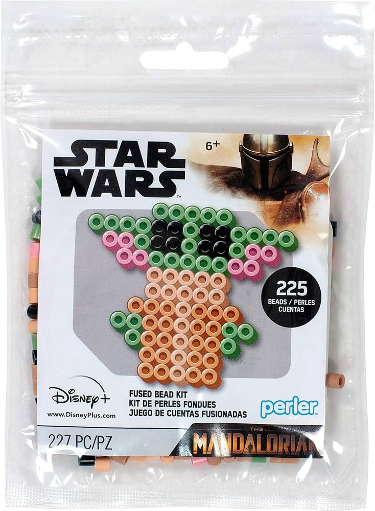Perler 80-53457 The Mandalorian Baby Yoda Star Wars Mini Fuse Bead Activity Kit, 227pcs | Amazon (US)