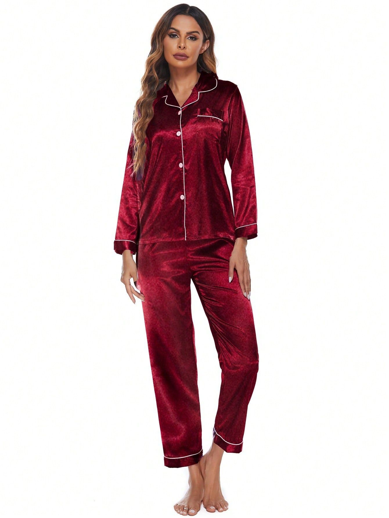 Women's homewear Women's pajamas nightdress set Women's homewear lace nightdress set4.92(26) | SHEIN