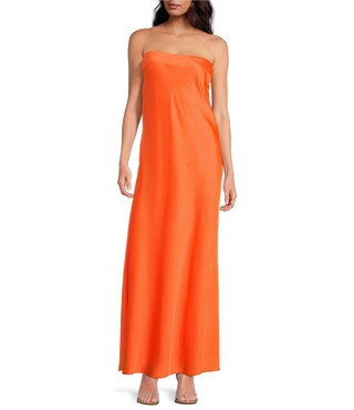 Francesca Satin Strapless Slip Dress | Dillard's