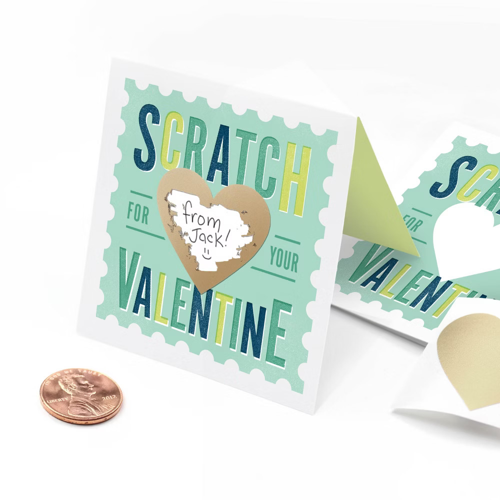 From Jack"" Scratch-Off Valentines Card Mint | Target