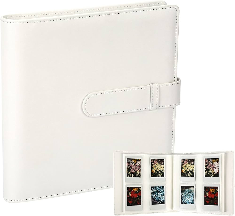 256 Pockets Photo Album for Fujifilm Instax Mini Camera, Photo Album for Polaroid, Leather Cover,... | Amazon (US)