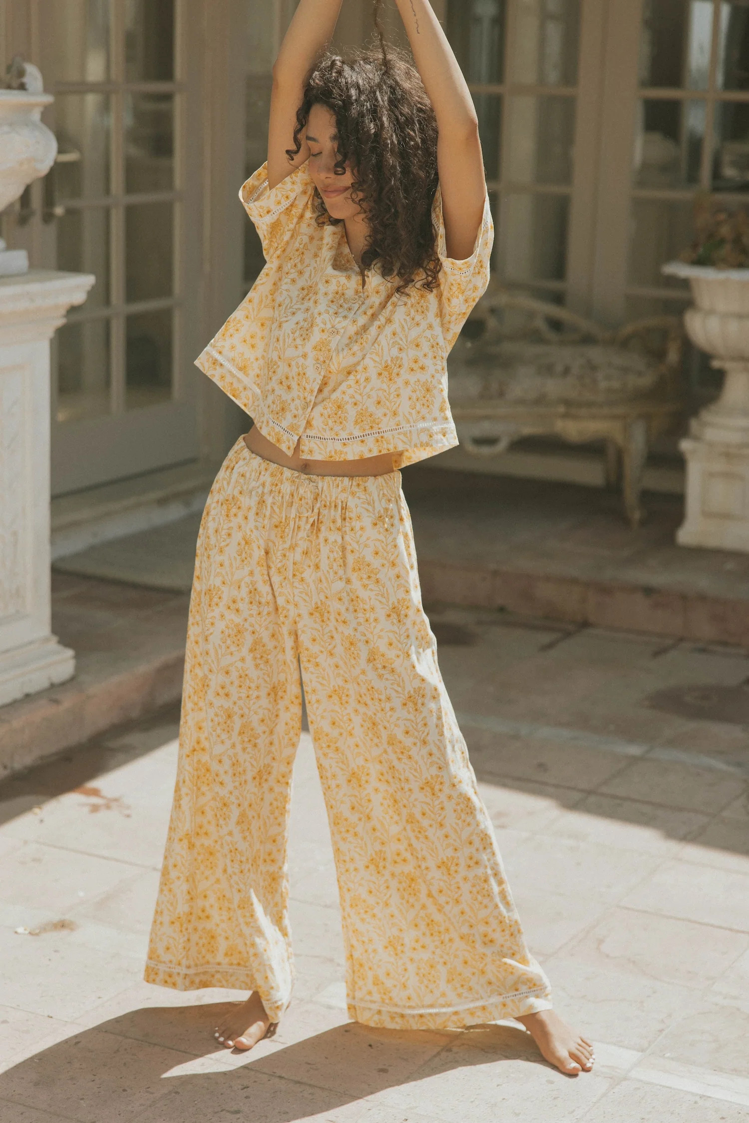 Clara in Honeysuckle | Women's Wide Leg Floral Pants | Altair The Label