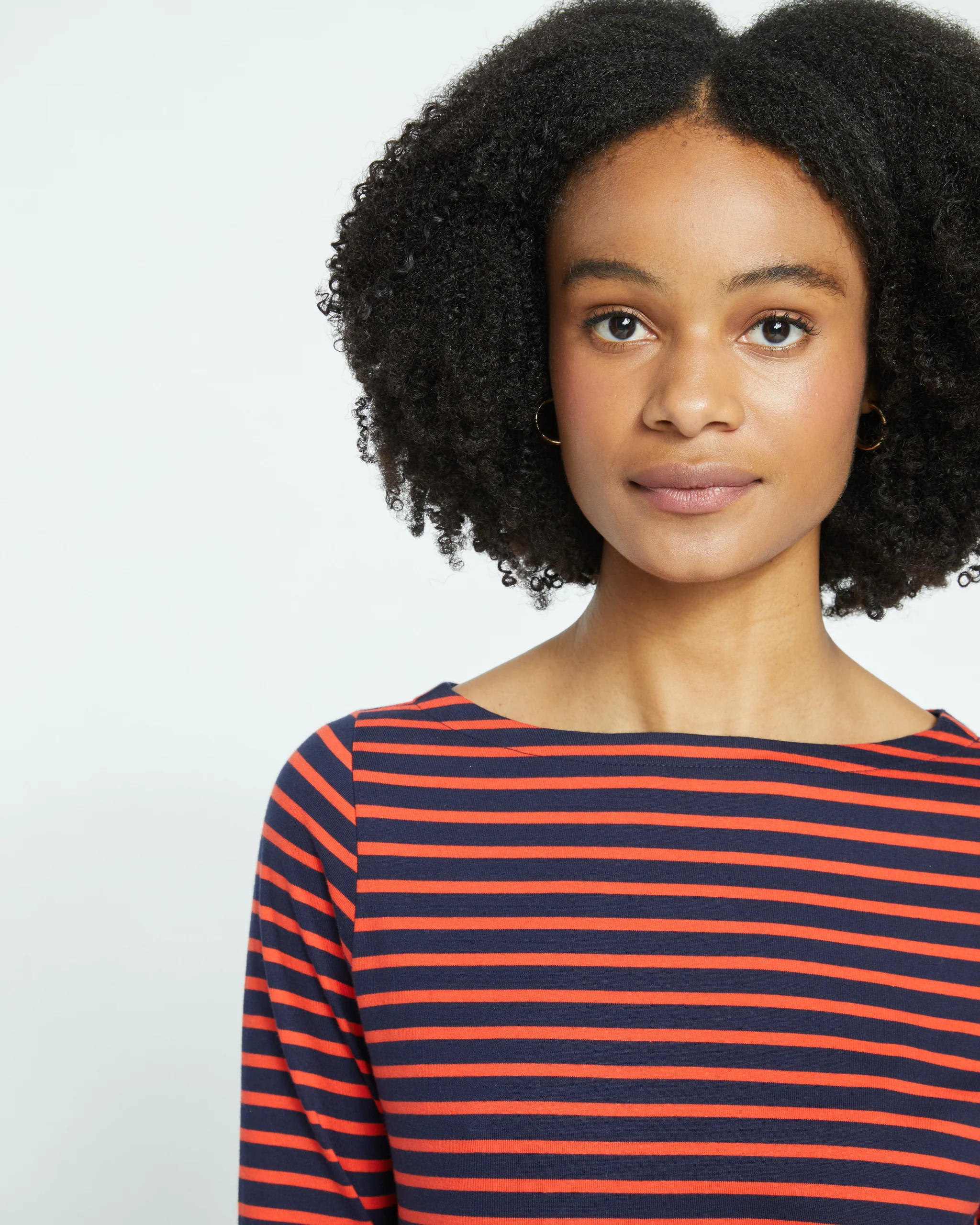 Belle Breton-Stripe Compact Jersey Tee | Universal Standard