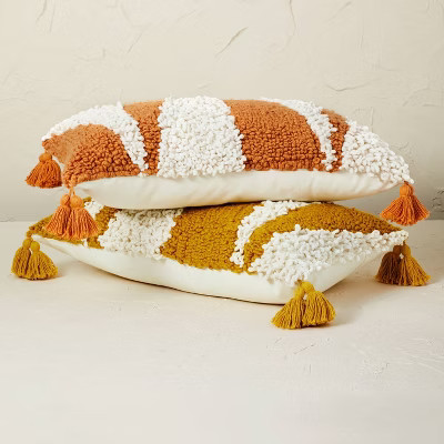 Oversized Tufted Shag Geometric Patterned Lumbar Throw Pillow - Opalhouse™ designed with Jungal... | Target