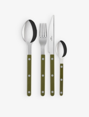 Bistrot stainless-steel and acrylic cutlery set of four | Selfridges