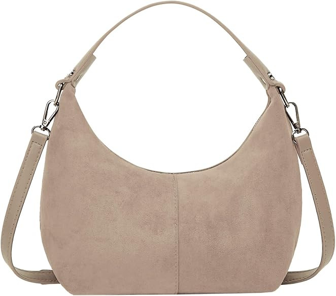 Suede Crescent Bag Women 2026 Retro Suede Slouchy Bag Fall Work Handbag Shoulder Bag Slouchy Tote... | Amazon (US)